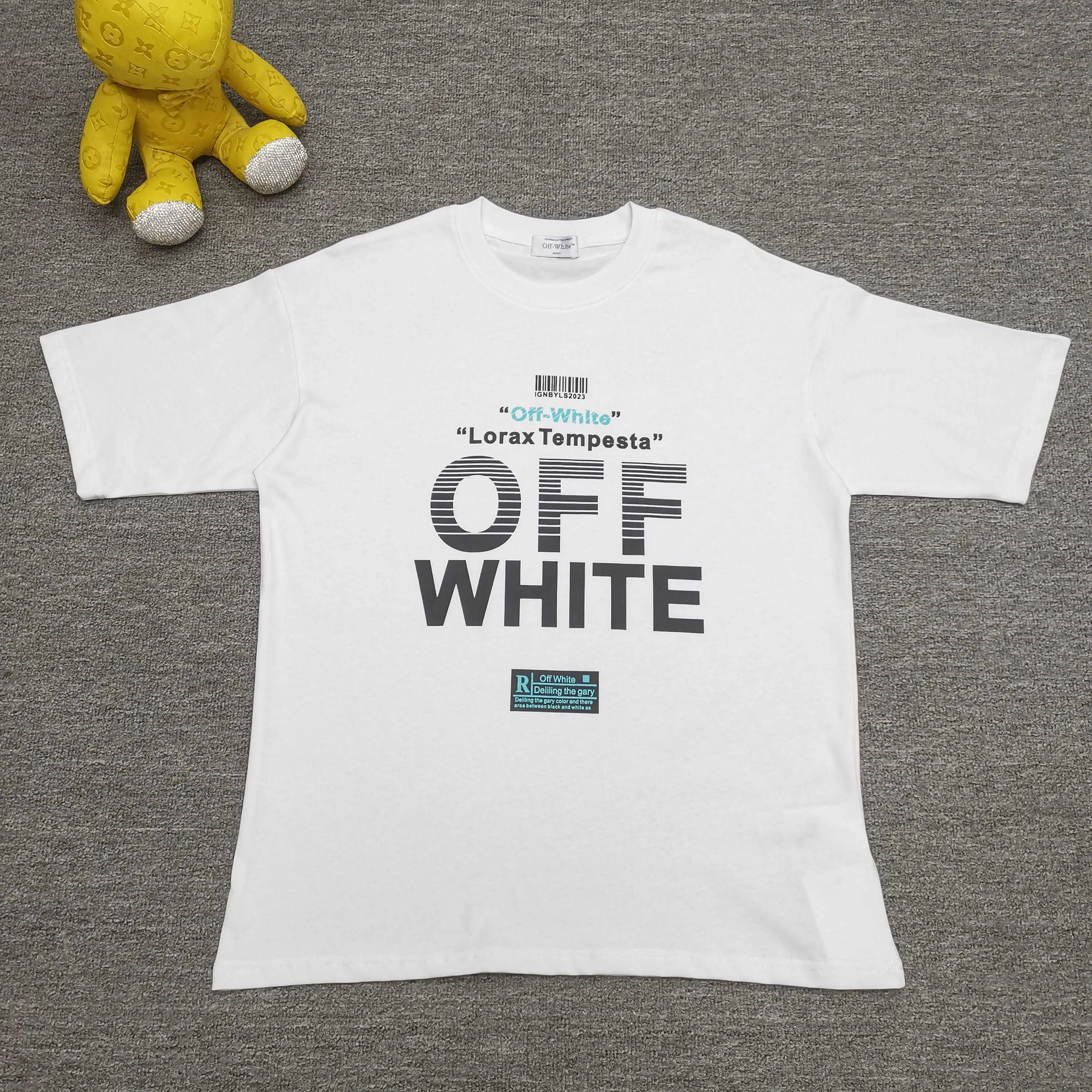off white new loose version short-sleeved T-shirt Size: S M L XL Color: Black White Green P240